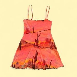 Urban Outfitters UO Moxie mesh mini slip dress